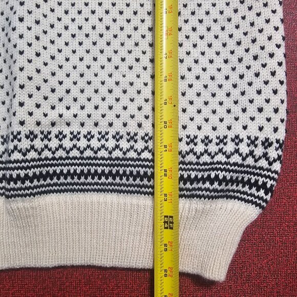 VTG Dale of Norway Wool METAL Clasp Sweater Pullover S FAIR ISLE NORDIC Birdseye - Picture 9 of 14